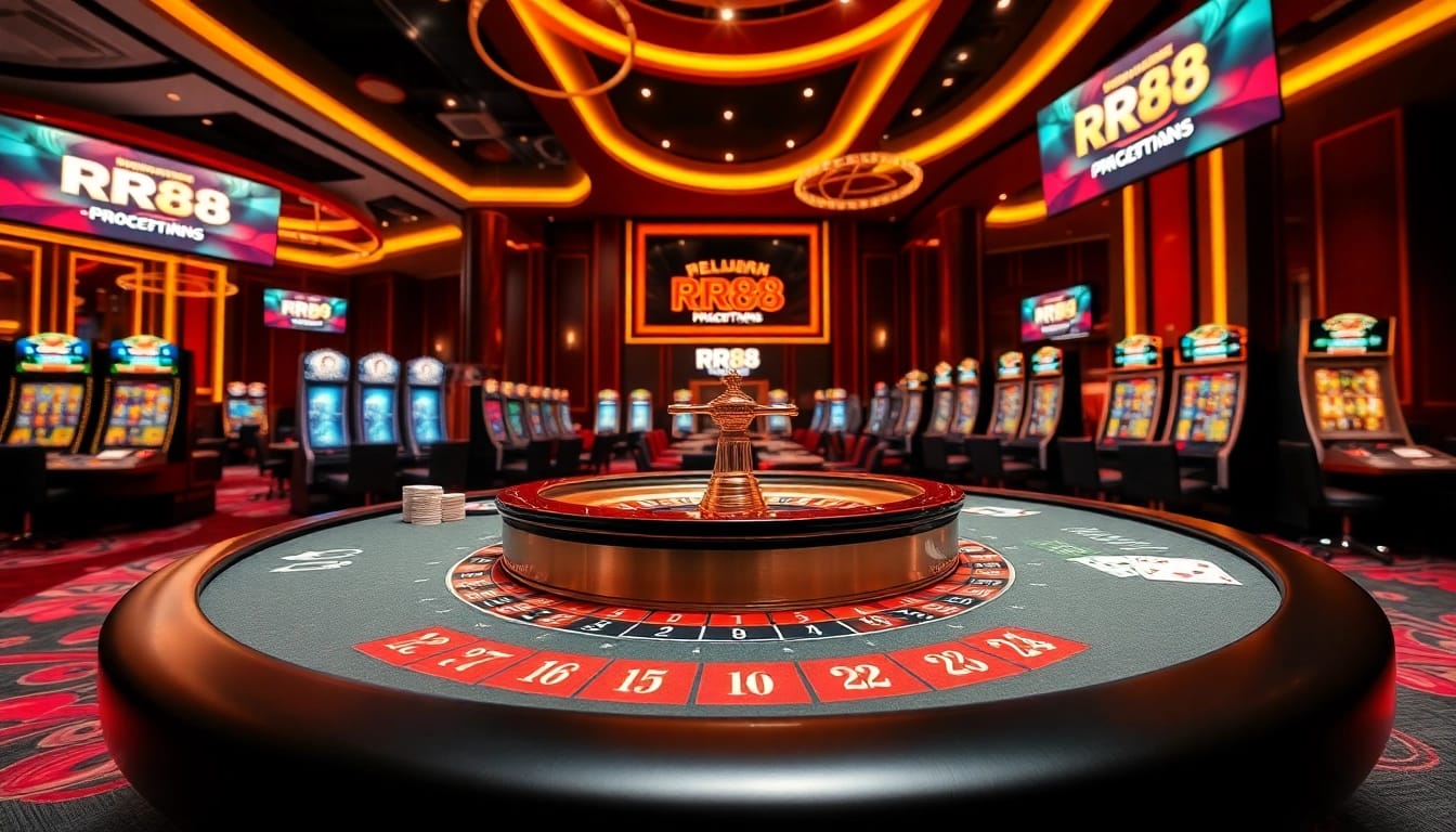 Experience thrilling gameplay at RR88 casino with luxurious roulette and modern slot machines.