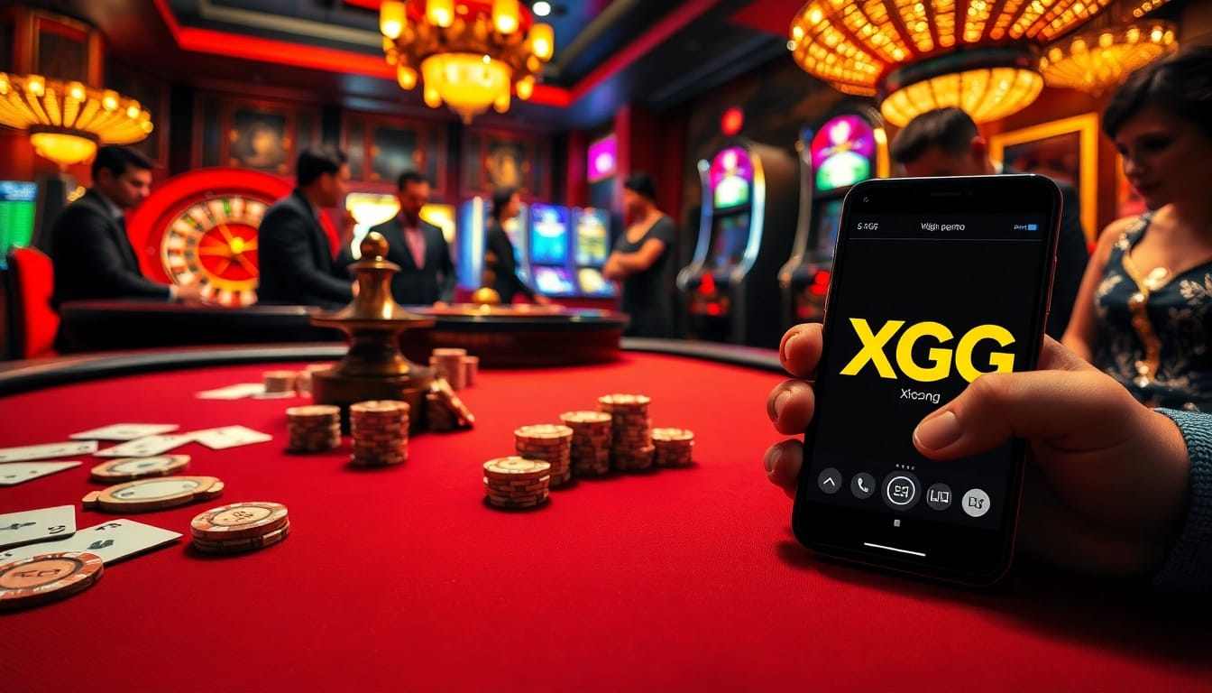 Gamblers placing bets on the elegant XXGG casino platform at a luxurious blackjack table.