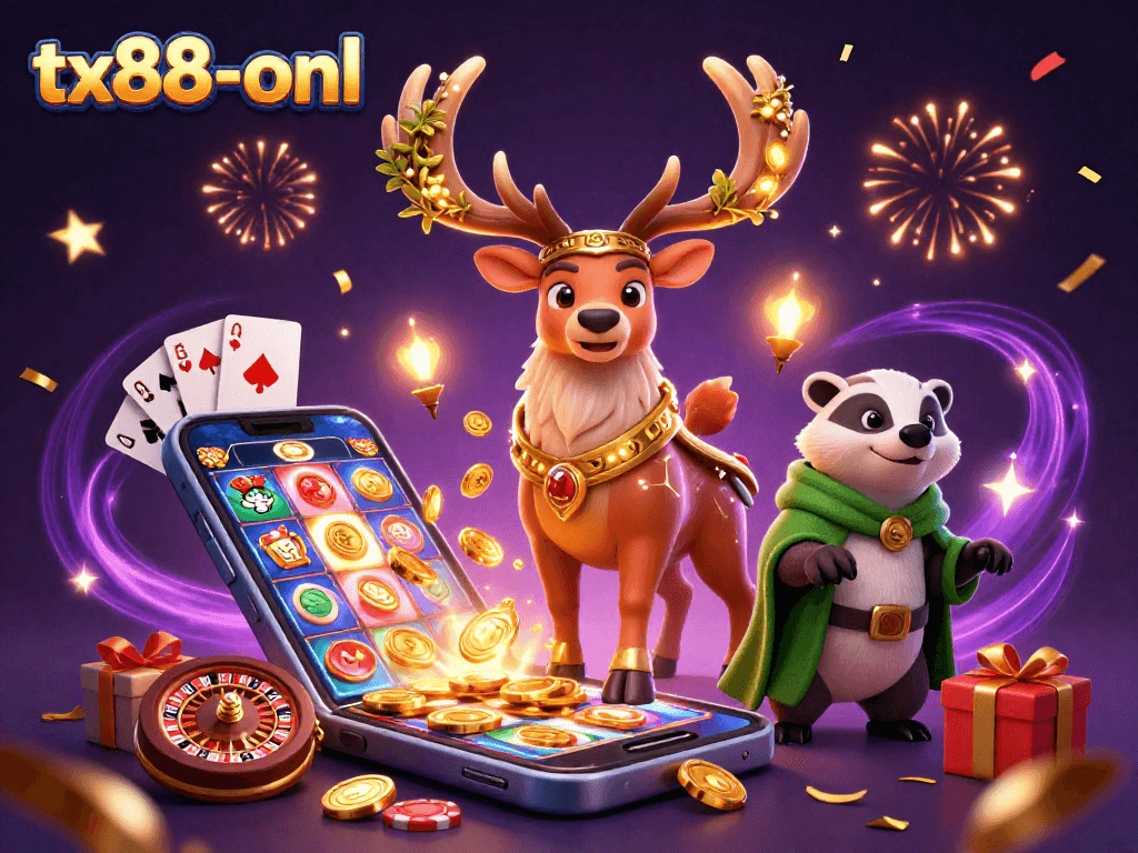 Experience exhilarating wins at tx88-onl with vibrant digital illustrations of spirited casino games.