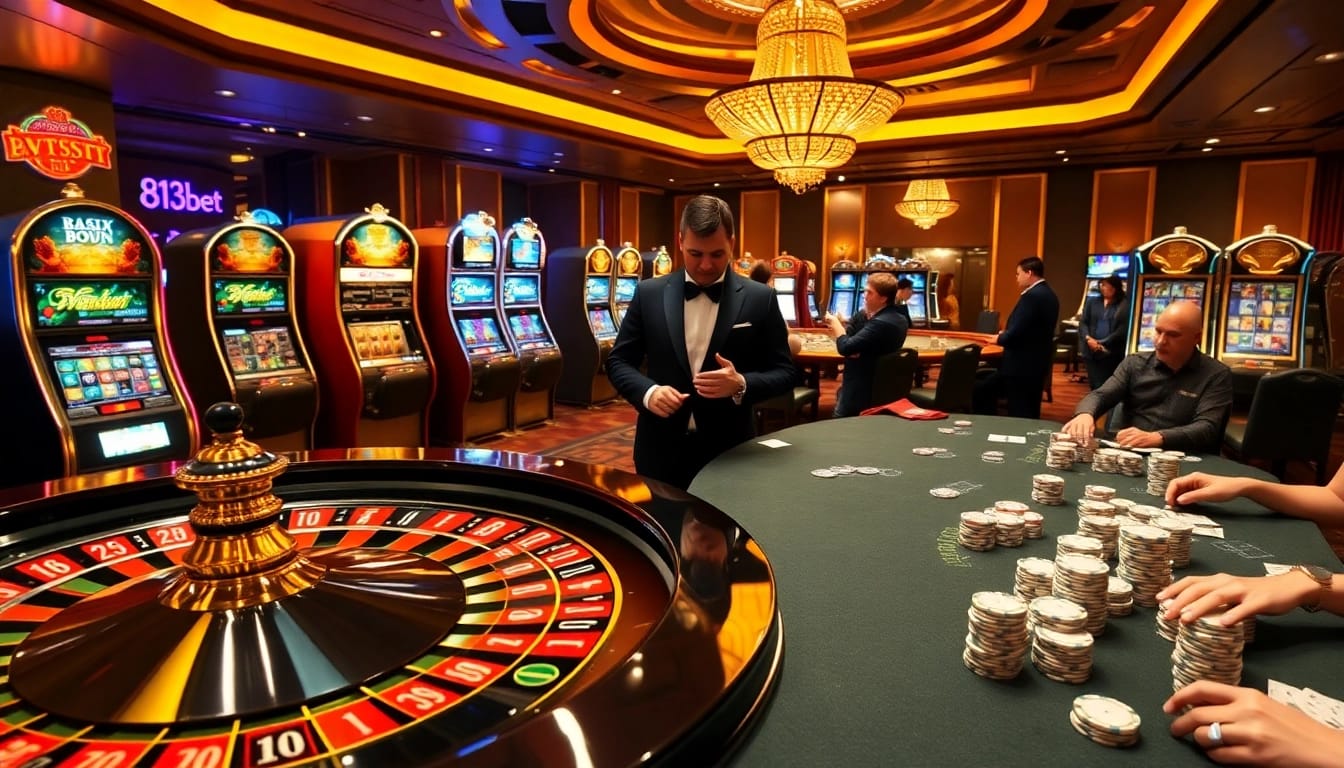 Experimente a emoção de vencer na 813bet com jogos de cassino empolgantes e máquinas caça-níqueis vibrantes.