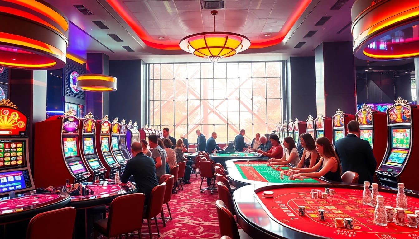 Les sensations fortes du nouveau casino en ligne illustrées dans une ambiance luxueuse.