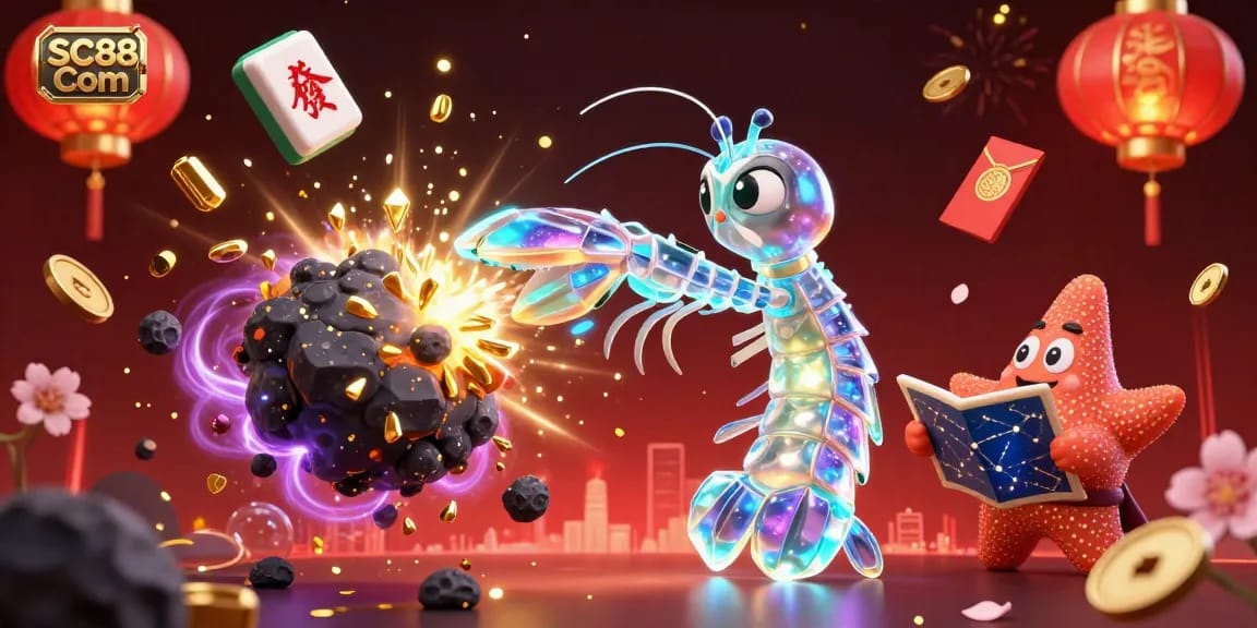 Experience the dynamic games at SC88 Com with vibrant visuals of a galactic scene featuring exciting gambling elements.