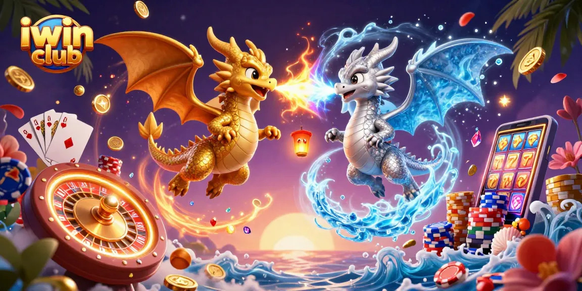 Experience thrilling games at iwin club with dazzling dragons and vibrant casino elements.
