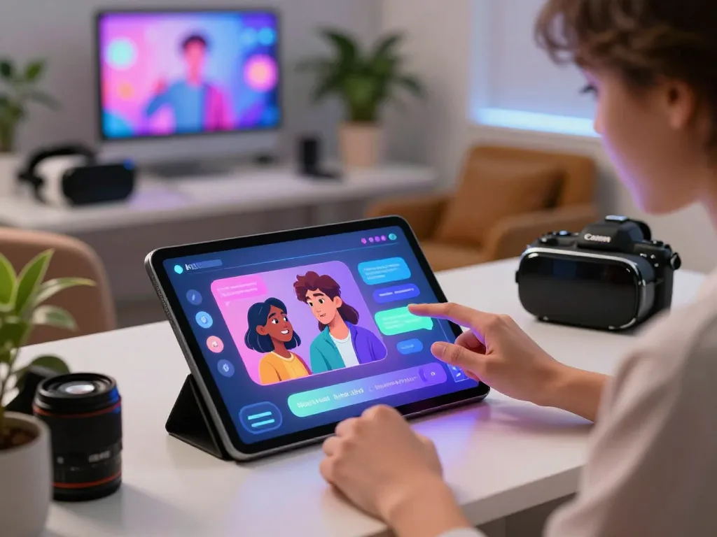 Engaging user interaction with crush on AI platform in a modern workspace