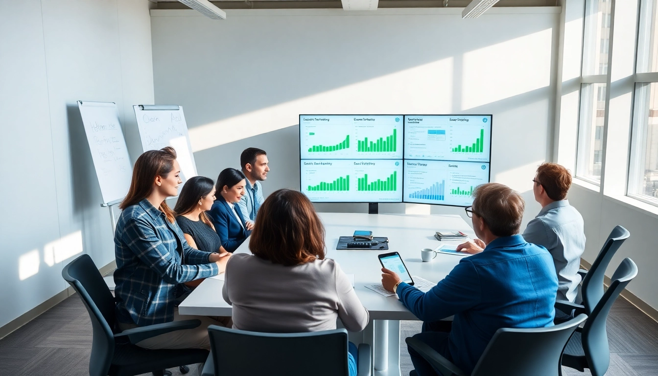 Visualizing demand planning software in a collaborative office with diverse professionals discussing strategy.