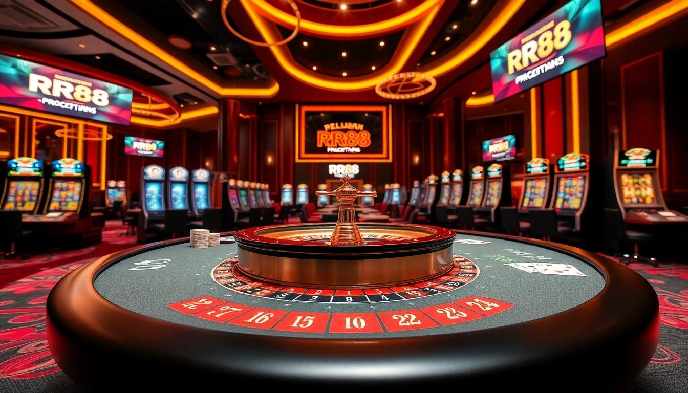Experience thrilling gameplay at RR88 casino with luxurious roulette and modern slot machines.