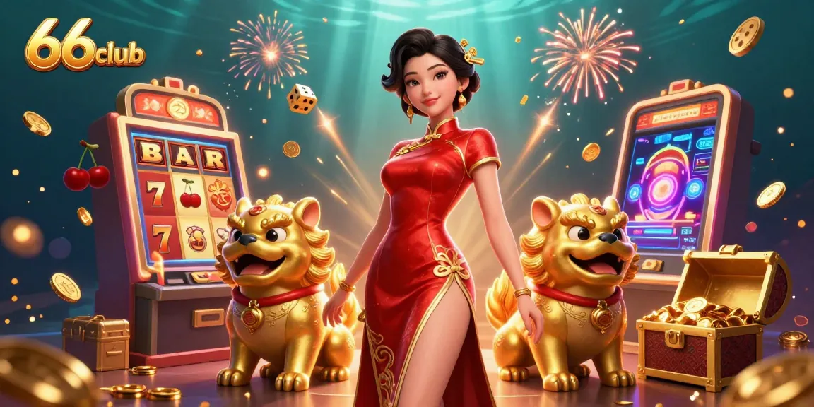 Experience thrilling wins at 66club's casino with vibrant game elements and festive atmosphere.