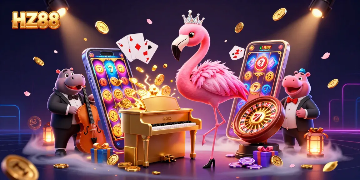 Experience exciting games at HZ88 with dynamic casino elements and vibrant characters