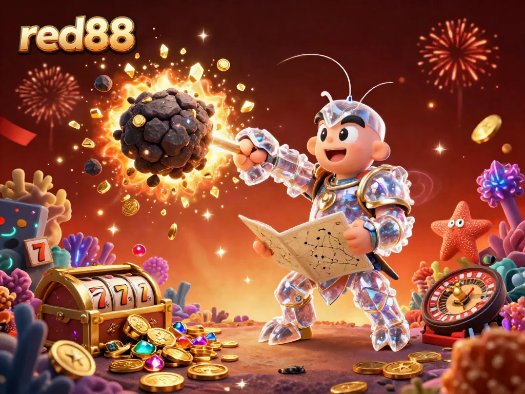 Experience thrilling action at red88 casino with galactic characters battling for golden wins in a vibrant scene.