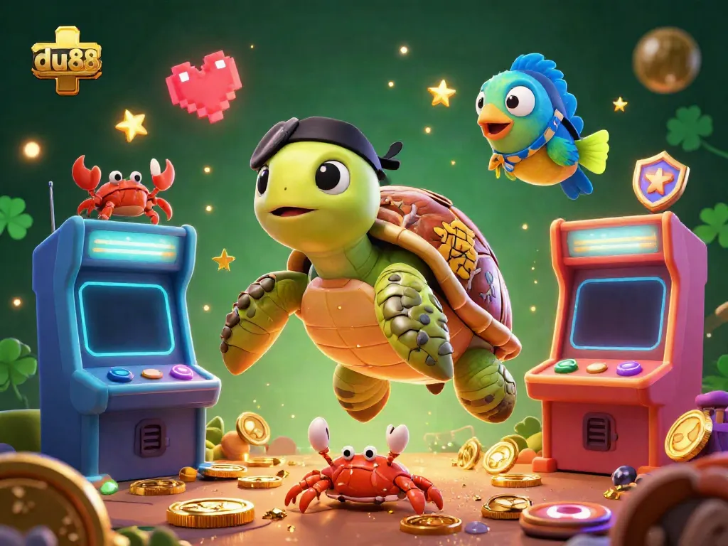 Experience thrilling underwater treasure hunts with du88's vibrant 3D pirate scene and gaming elements.