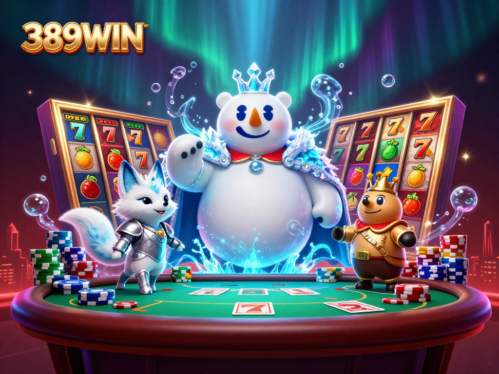 Spin and win at 389WIN with vibrant slots, engaging game elements, and interactive characters.