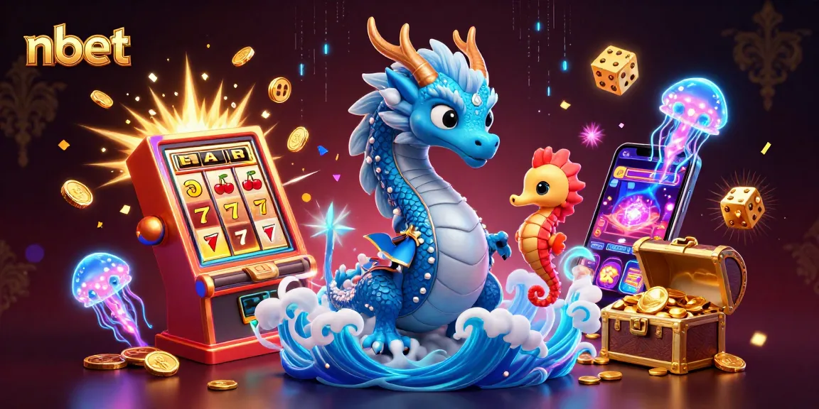 Engage with nbet's thrilling casino experience featuring vibrant slot machines and magical underwater characters.
