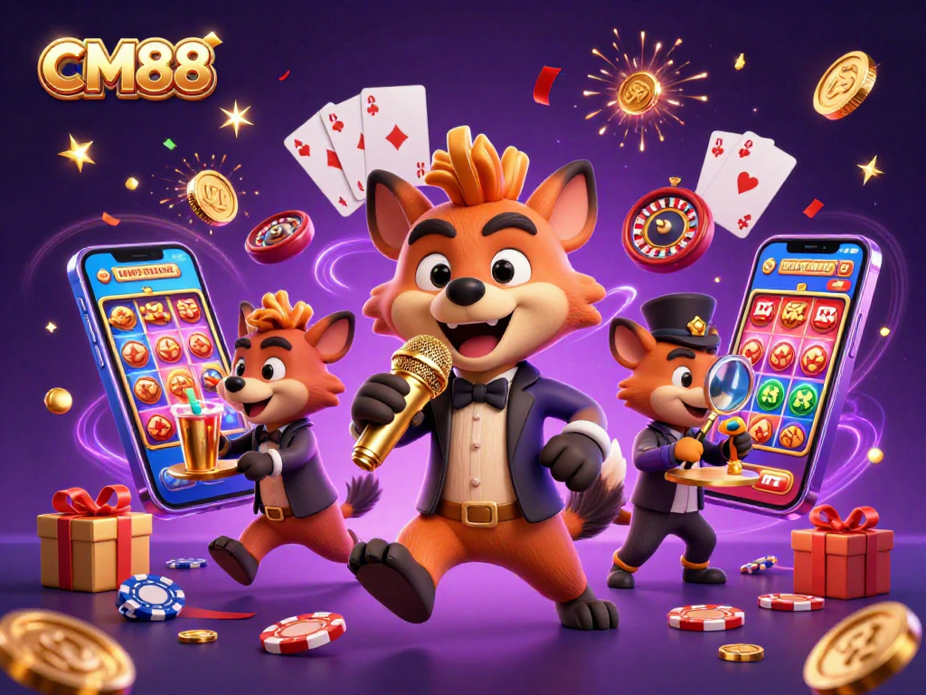 Experience vibrant gameplay at CM88 with hyenas running a comedy casino club filled with fun and excitement.