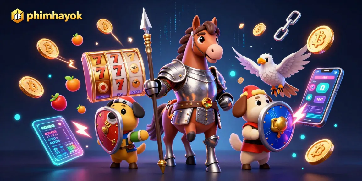 Experience thrilling slots with phimhayok in a dynamic fantasy casino setting filled with vibrant elements.