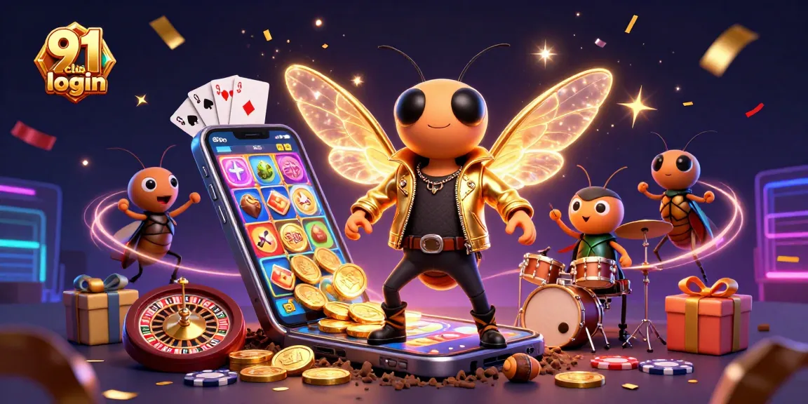 Engage with 91 club login's vibrant gaming experience featuring a concert scene with exciting casino elements.