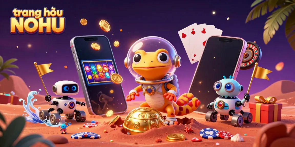 Experience the vibrant entertainment of trang chủ NOHU with an alien casino adventure, showcasing exciting slot games and dynamic visuals.
