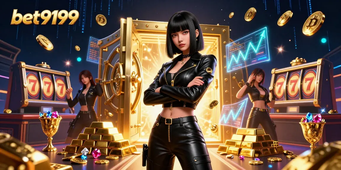 Experience thrilling games with bet9199 featuring a stunning Asian woman in an ultra-detailed casino illustration.