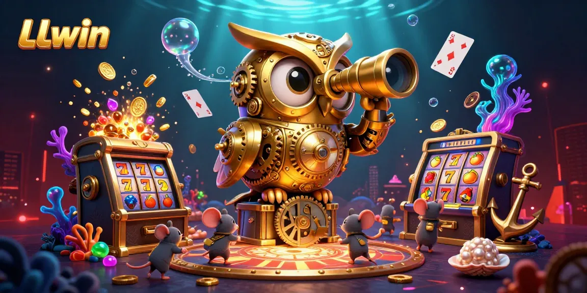Experience thrilling wins at LLwin's vibrant casino floor with captivating elements.
