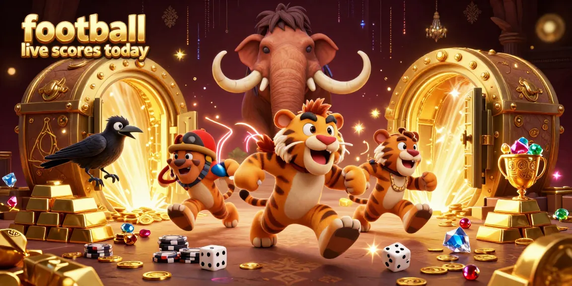 Experience football live scores today with thrilling gameplay in a vibrant prehistoric casino scene.