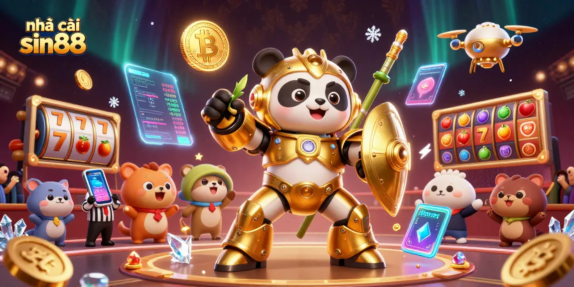 Experience the thrilling action at nhà cái sin88 with our vibrant casino-themed 3D illustration.