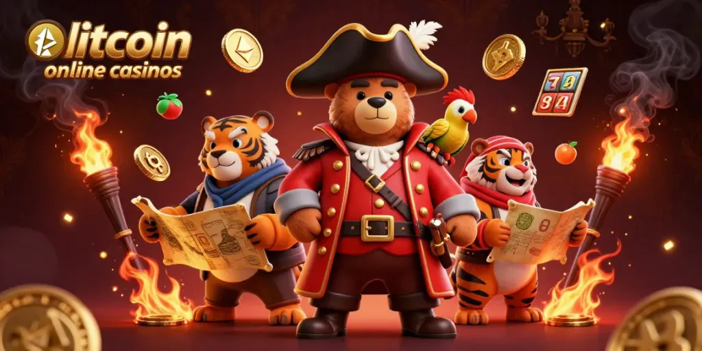 Experience the thrill of bitcoin online casinos with dynamic characters and vibrant gambling elements.