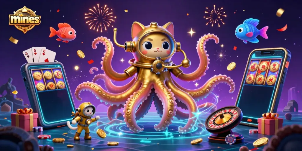 Experience thrilling wins with mines betting featuring colorful gaming elements in an engaging underwater scene.