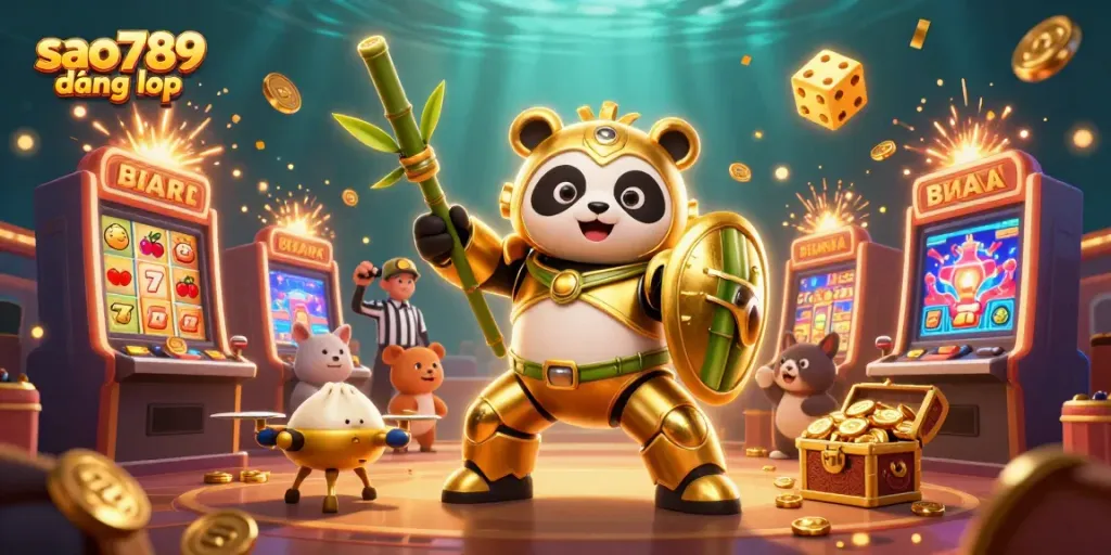 Experience unparalleled excitement with sao789 đăng nhập at a dynamic casino illustrated scene bursting with energy and elements.