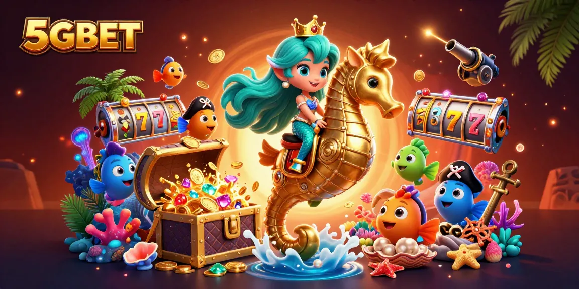 Play exciting slots at 5GBET with vibrant underwater scenes and thrilling jackpot elements.