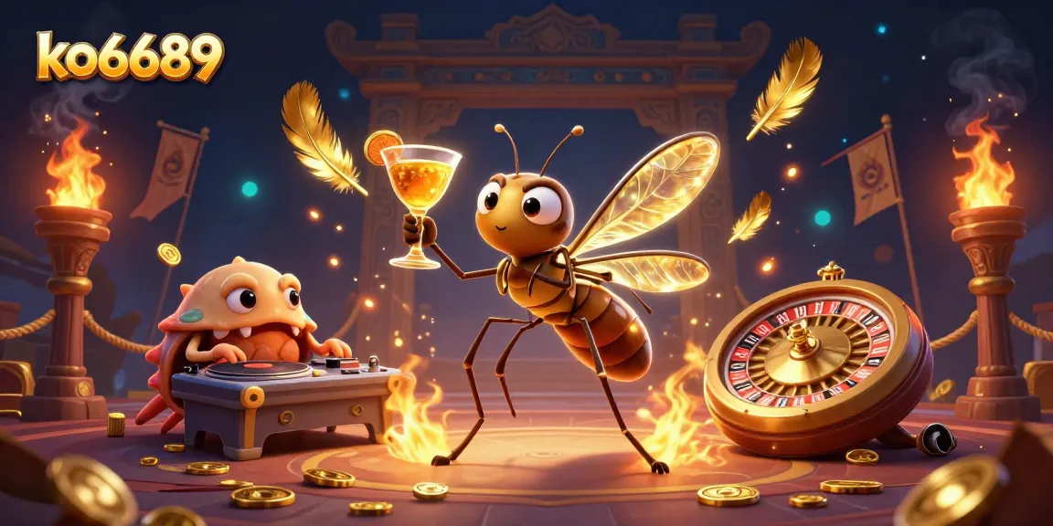 Engage with casino adventures at ko6689, featuring a lively scene of animated characters in a vibrant setting.