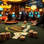 Players enjoying a thrilling game at Hi88 casino, showcasing an exciting poker table and roulette wheel.