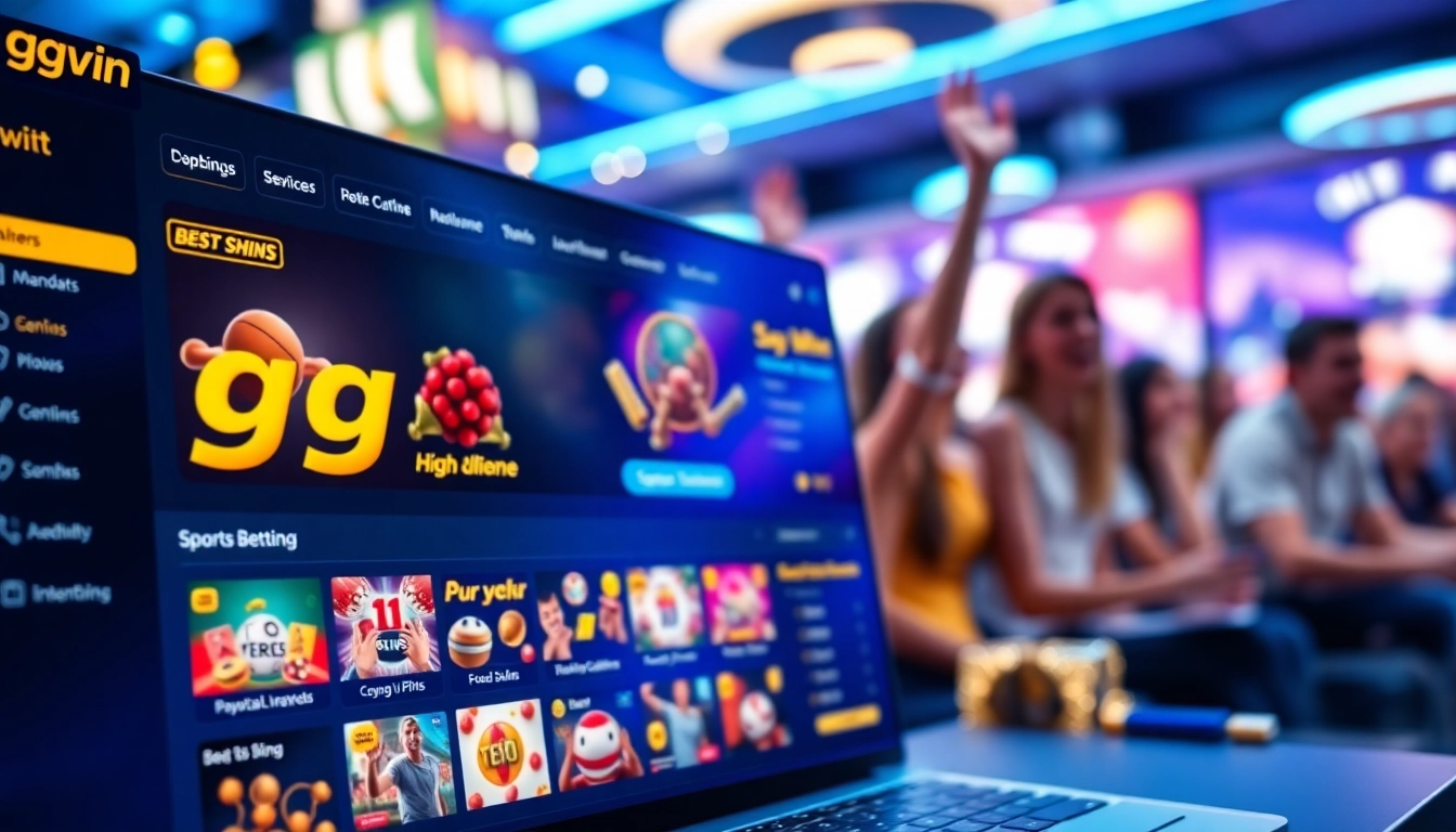 Engaging ggwin online betting platform interface showcasing vibrant gaming options and promotions.