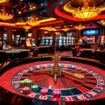 Exciting casino scene showcasing players at rr88 com roulette table with vibrant chips.