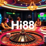Exciting poker gameplay at Hi88 casino with vibrant atmosphere and betting action.