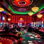 Experience the thrill of high-stakes gambling at bomwin1.it.com with a vibrant casino scene featuring roulette and poker.