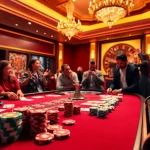 Experience the excitement of XX88 with vibrant poker tables and luxurious casino ambiance.