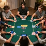 Engaged players at a 27G online poker game showcasing strategic gameplay and social interaction.