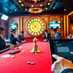 Engage with the link và o 188bet in this vibrant casino scene featuring professional dealers and thrilling games.