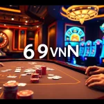 Engage with exciting games at 69VN's online casino, featuring vibrant tables and luxurious designs.