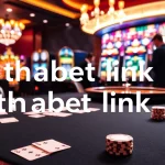 Experience the excitement of the thabet link with dynamic casino visuals showcasing poker, slots, and roulette.