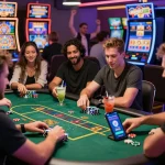 Exciting online gaming experience at TG88 with diverse players enjoying casino games and vibrant atmosphere.