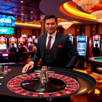 Experience gambling excitement with NK88 at a luxurious casino scene featuring roulette and slots.