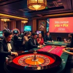 Cenário de jogo mostrando atividades de cassino e sites que pagam via Pix na hora para pagamentos instantâneos