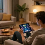 x333 mobile gaming experience with user engaged in online casino on tablet.