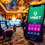 V9BET đang nhập experience with vibrant gambling interface and casino elements for thrilling gameplay.