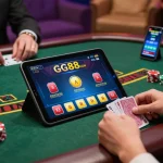 Players enjoying blackjack on GG88 COM, showcasing vibrant gameplay and strategic betting