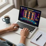 Engaging online gaming at home with virtual slot machines on Jun 88 platform.