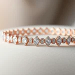 Sparkling Diamond by the yard bracelet elegantly highlighting its stunning craftsmanship.