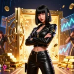 Experience thrilling games with bet9199 featuring a stunning Asian woman in an ultra-detailed casino illustration.