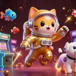 Experience the thrilling energy of TA88 with a cosmic gaming adventure in a vibrant casino scene.