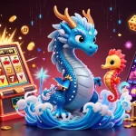 Engage with nbet's thrilling casino experience featuring vibrant slot machines and magical underwater characters.
